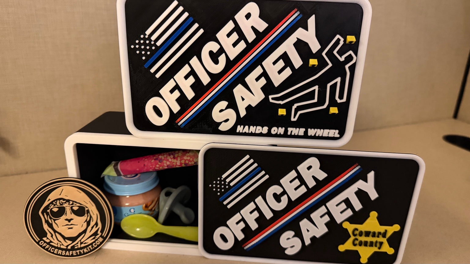 Officer Safety Kit contents and patch